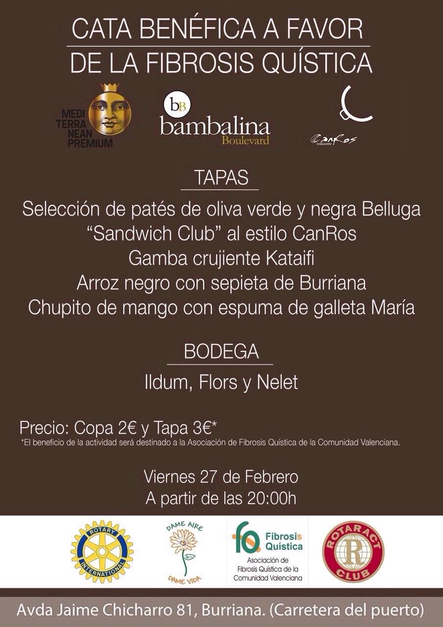 Cata benéfica en Burriana por la FQ